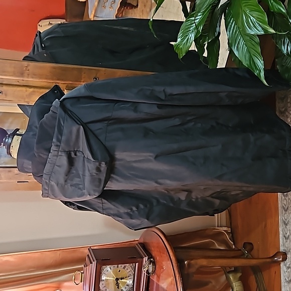 Roundtree & Yorke Black Water Resistant Double lined coat with hood size XXL - Picture 8 of 12